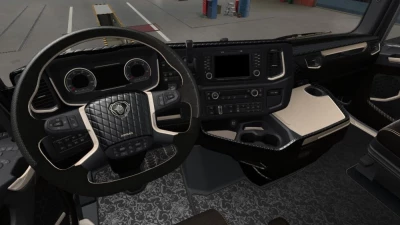 Scania 2016 S & R Black Lux Interior v1.0