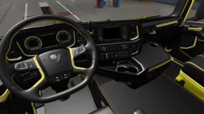 Scania S & R 2016 Lux Black Yellow Interior v1.0