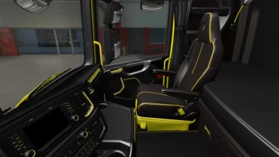 Scania S & R 2016 Lux Black Yellow Interior v1.0