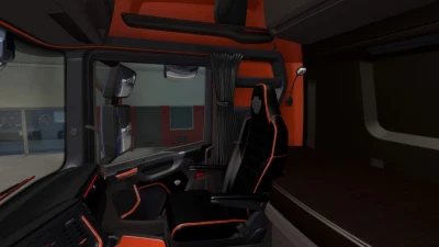 Scania S & R Black Orange Interior v1.0