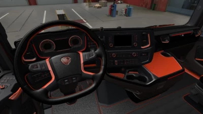 Scania S & R Black Orange Interior v1.0