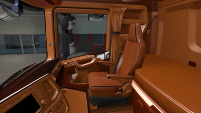 Scania S & R Full Brown Leather Interior v1.0
