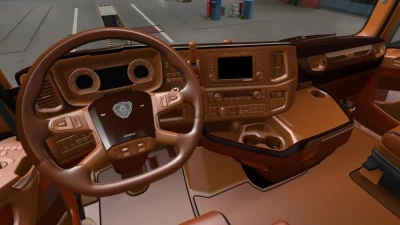 Scania S & R Full Brown Leather Interior v1.0
