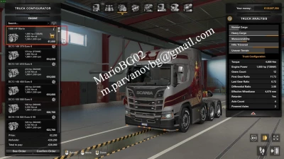 1000 hp + & 6/12 speed transmissions for Scania trucks for 1.49