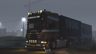 Scania 164L V8 580 + Trailer Poiroux & Fils v2 1.49