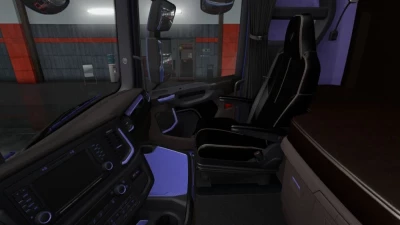 Scania S & R Black Purple Interior v1.0