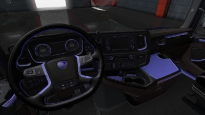 Scania S & R Black Purple Interior v1.0
