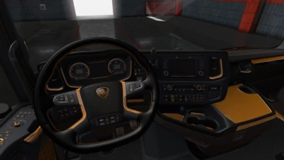 Scania S & R Black - Yellow Interior v1.0