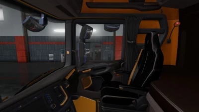 Scania S & R Black - Yellow Interior v1.0
