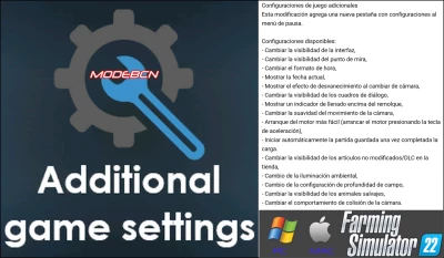 Additional Game Settings VERSIÓN EN ESPAÑOL V1.2.0.1