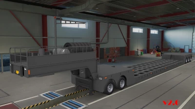 MULTI-AXLE LINE LARGE LOAD TRAILER V2.0 ETS2 1.49.X
