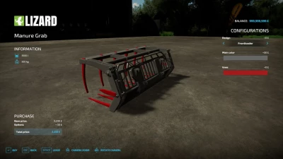 Excavator/Frontloader Manure Grab v1.0.0.0