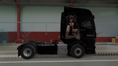 MAN TG3 TGX Skull Girl Skin v1.0