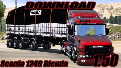 Scania 124G Bicuda + Interior + Trailer v2.0 1.50.x