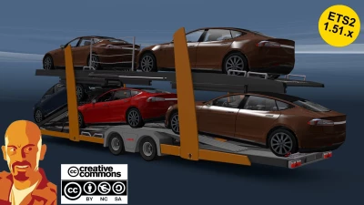 LOHR CAR TRANSPORTER TRAILER v3.1 ETS2 1.50-1.51.x