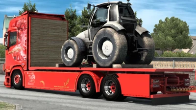 Custom Flatbed Chassis and Trailer Combo for RJL & Next Gen Scania v5.0 1.53
