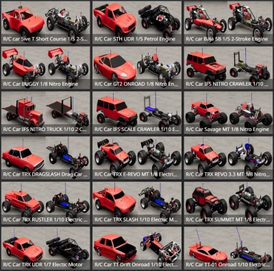 DEFINITIVE BEAMNG RC CAR PACK FREE VERSION - 6 CARS v1.0