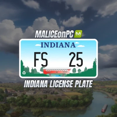 FS25 Indiana License Plate v1.0.0.0
