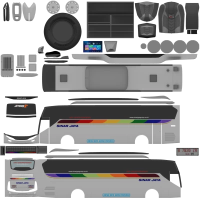 Hino Ak1J Capsul Body Bus Mod with Bd Skin 1.27 & 1.28