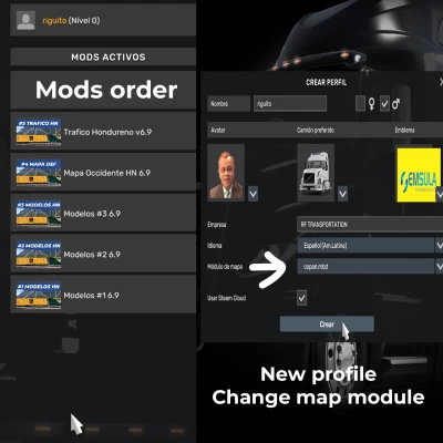 HONDURAS MAP 6.9.1 FOR ATS STANDALONE MAP 1:5 SCALE 1.53