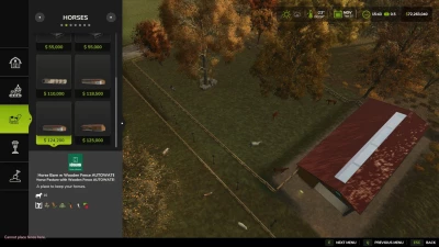 Medium Horse Barn with Wooden Fence AUTOWATER v1.0.0.0