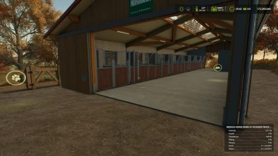 Medium Horse Barn with Wooden Fence AUTOWATER v1.0.0.0