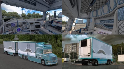 Scania 6 Series T520 V8 + Trailer v1.53