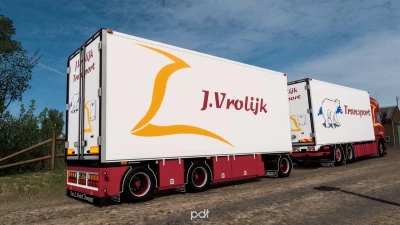 Scania R580 J.Vrolijk Transport + Trailer v11.0