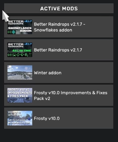 Winter addon for Frosty v1.0