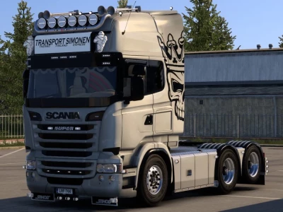 Bad Skull Scania R Topline RJL Skin v1.0
