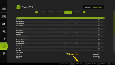 Disable loans v1.0.0.0