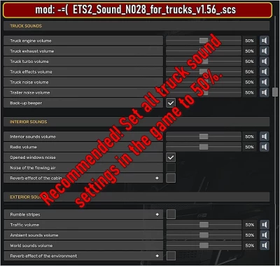 ETS2 Sound N028 for trucks 1.56