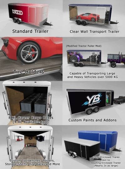 Large Enclosed Cargo Trailer v1.0