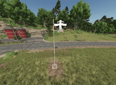 FS25 Cornwall Flag pole v1.0.0.0