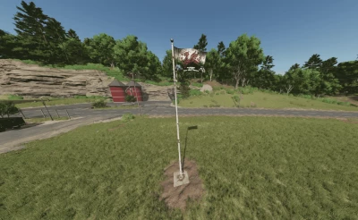 FS25 Welsh Flag pole v1.0.0.0