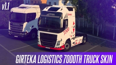 Girteka Logistics 7000th Truck Special Skin v1.1 1.57.x