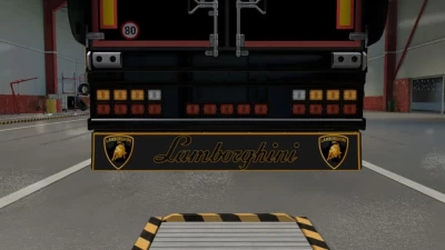 Lamborghini Skin & Mudflap FOR SCS BOX TRAILER v2.0