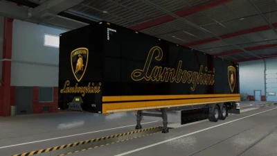 Lamborghini Skin & Mudflap FOR SCS BOX TRAILER v2.0
