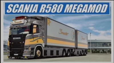 Scania R580 + Trailer Megamod v1.4 1.57x