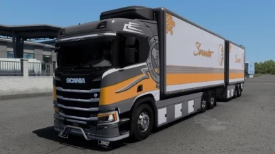 Scania R580 + Trailer Megamod v1.4 1.57x