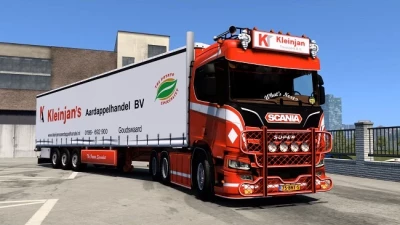 Scania R650 Kleinjan Transport B.V + Trailer v17.0