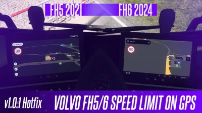VOLVO FH5/6 Speed Limit on GPS v1.0.1 Hotfix 1.56-1.57.x