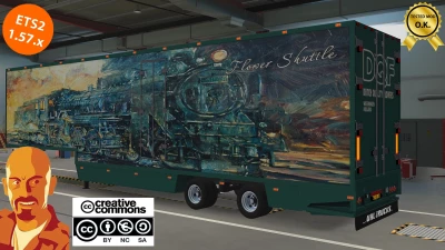 DQF FLOWER SHUTTLE TRAILER v3.0 ETS2 1.57.x