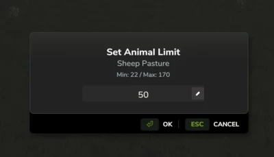 FS25 Limit Husbandry Animals BETA v1.0.0.0