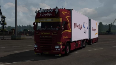Scania R580 J.Vrolijk Transport + Trailer v15.0 1.57x