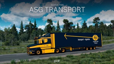 Scania T580 + Trailer "ASG Transport" v4.0 1.57