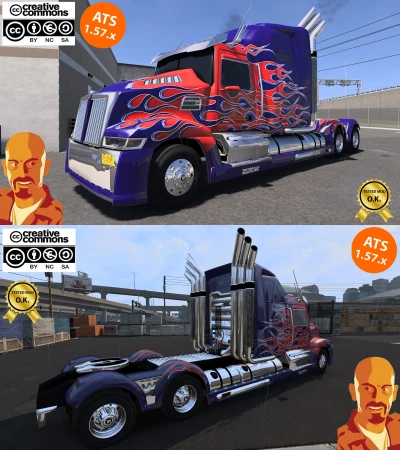 WESTERN STAR 5700XE OPTIMUS PRIME v1.0 ATS 1.57.X