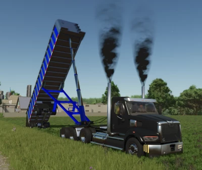 FS25 Lizard frameless end dump for pc V3.0