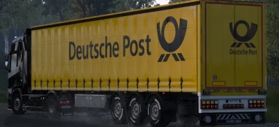 Deutsche post skin mod ETS2 (SCS box trailer) v1.0