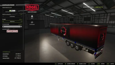KÖGEL 16.5m flat bed (tarpaulin) semi-trailer v1.1.0.2